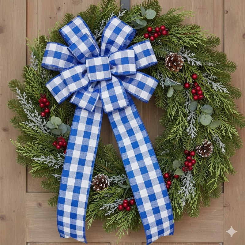 GiftWrap Etc. شريط سلكي مزخرف باللون الأزرق الملكي - 2 1/2 بوصة × 10 ياردات، تغليف عيد الميلاد للهدايا، إكليل، دعم الشرطة، عيد ميلاد، زفاف، ديكور مزرعة، يوم الذكرى - Image 3